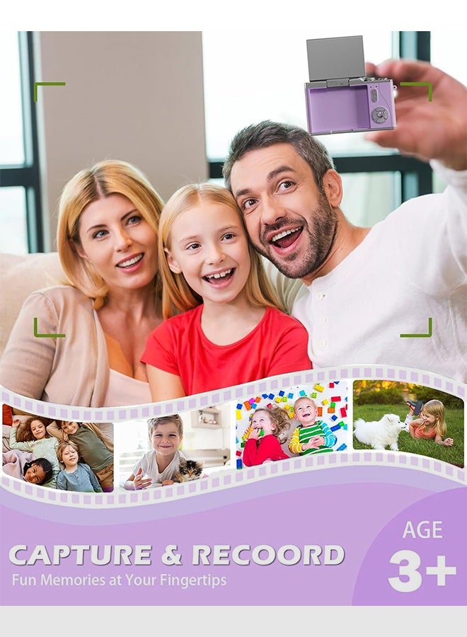 IqwiCam Digital Camera with 128G SD Card 4K CCD Digital Zoom Student Cameras 48MP Portable Selfie God 180 ° Flip Screen For Free Gift - Image 4