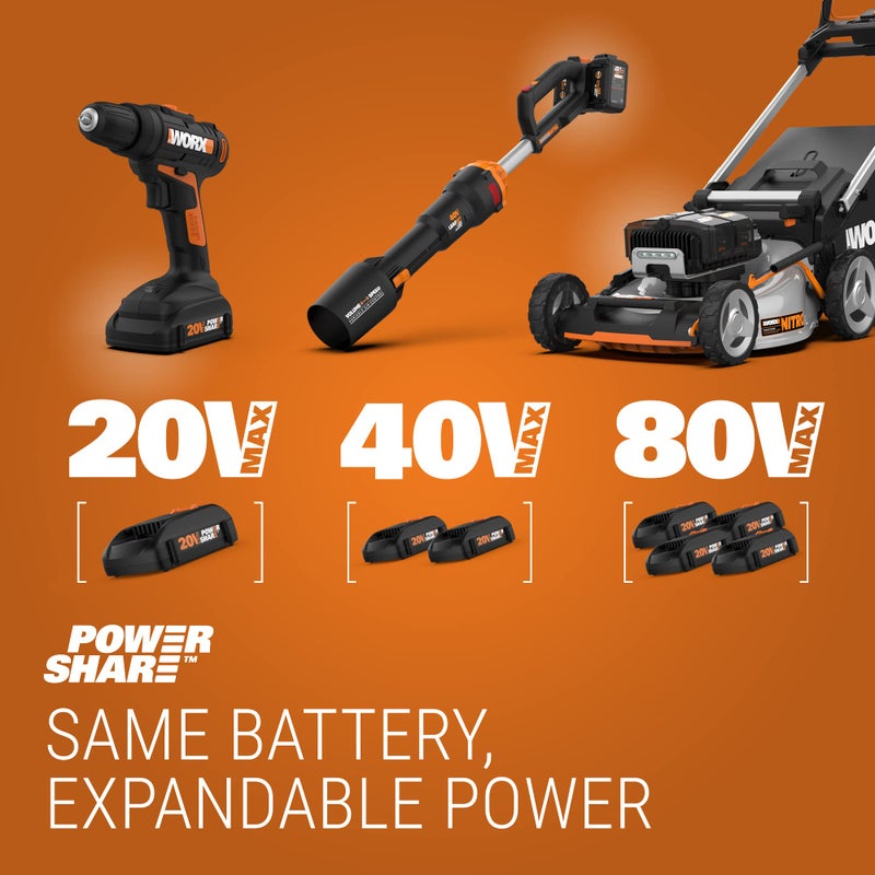 Worx String Trimmer/Edger/Lawn Mower 3-in-1 Grass Trimmer GT Revolution 20V 12" (2 Batteries & Charger Included) WG170 - Image 4