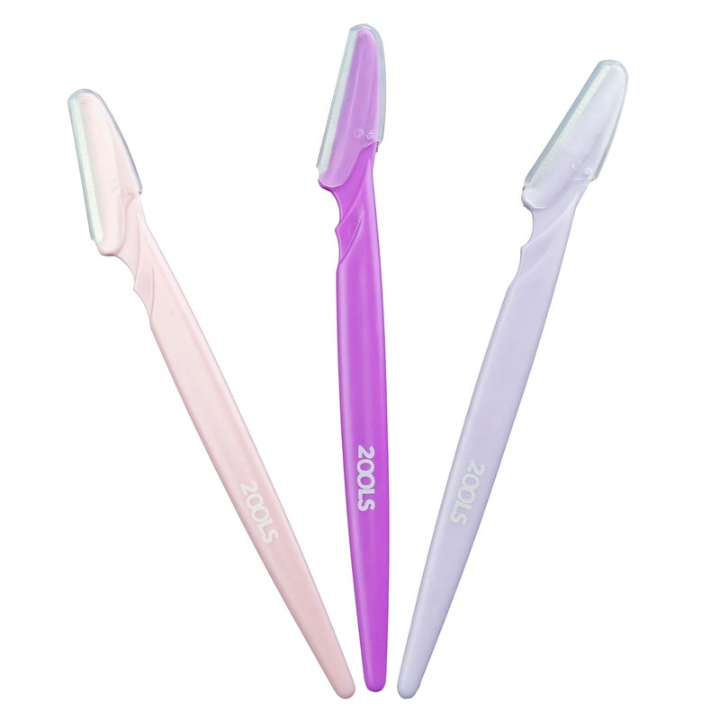 2ools Reusable Face Razor for Women Facial Hair- 3 Razors | Instant & Painless Hair Removal | For Eyebrows, Upper Lip, Forehead, Peach Fuzz, Chin and Sideburns | Dermaplaning Tool (TSOF8402) - Image 2