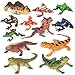 Sienon 12PCS Reptile Lizard Animals Figures Mini Plastic Realistic Cold Blooded Amphibian Frog Jungle Chameleon Rainforest Character Toys for Kids Educational Halloween Prank Props Diorama Easter Eggs - Image 2