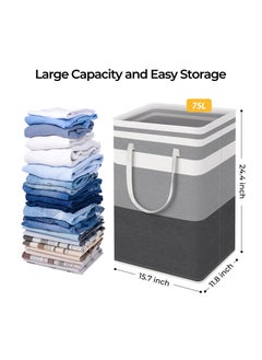 2 Pack Laundry Basket, Collapsible Laundry Bag with Easy Carry Handles, Freestanding Laundry Hamper for Clothes, Blankets, Cushions - pzsku/Z0504DA56A24C5A6124FFZ/45/_/1699934102/cd7a5628-2f8b-425d-9a46-ffe43a1bda49