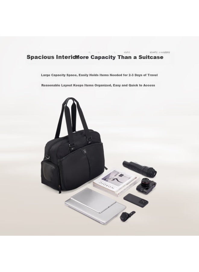 Oiwas Arc De Triomphe Series Large Capacity Travel Bag Uni Business Trip Luggage Handheld Crossbody Sports Gym Bag Black - Image 2