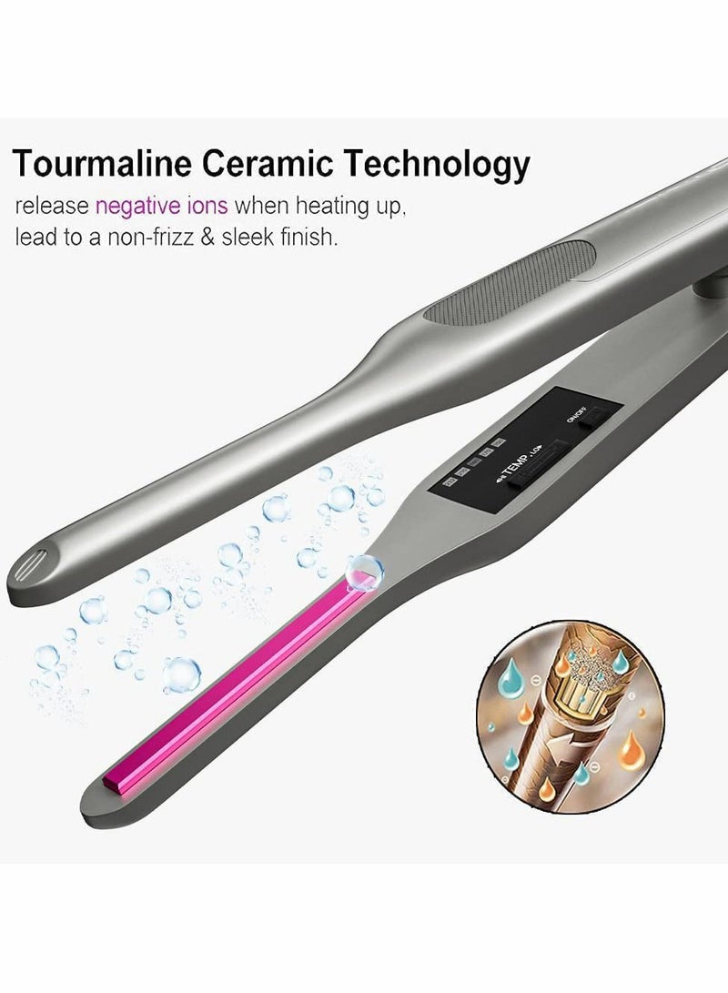 NIBEMINENT Hair Straighteners and Curler, Professional 2 in 1 Ceramic Pencil Flat Iron for Women's Short Men's Beard(UK standard adaptor)  - Image 5