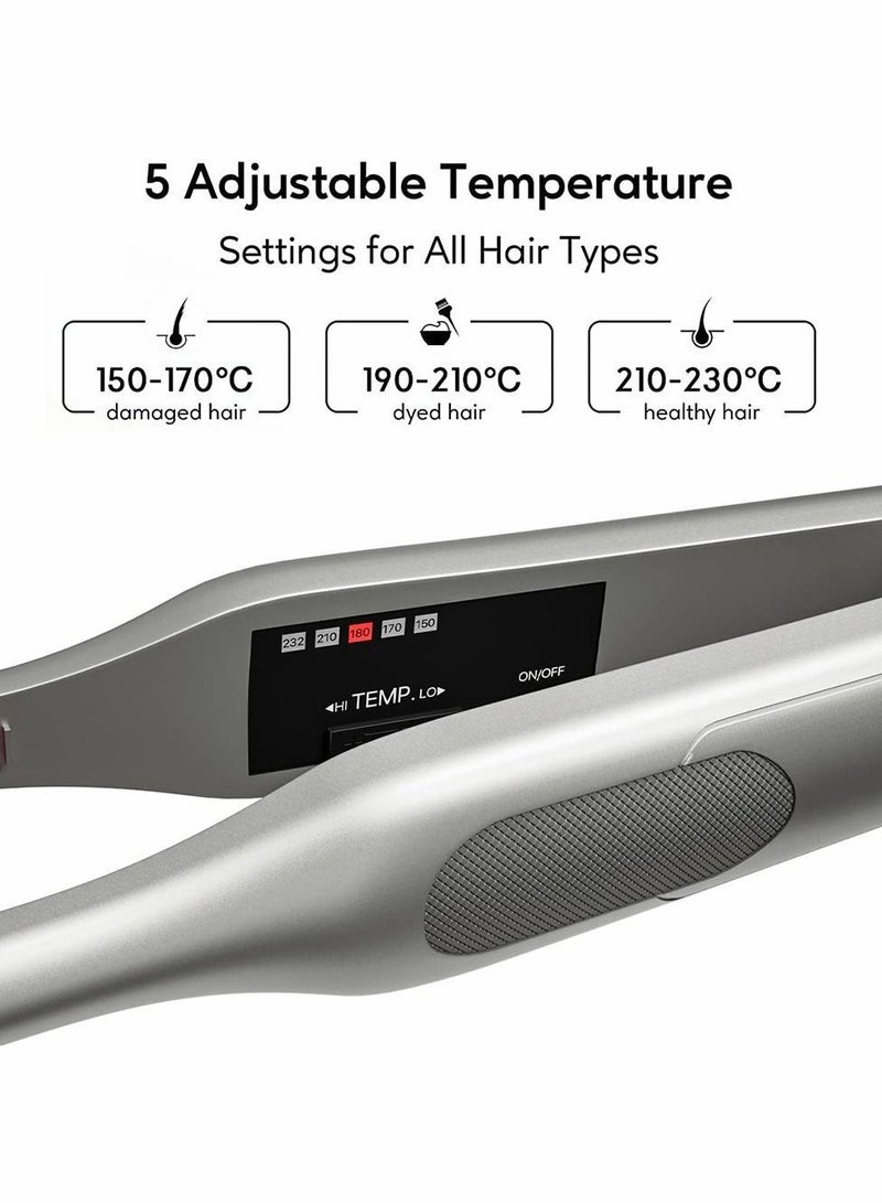 NIBEMINENT Hair Straighteners and Curler, Professional 2 in 1 Ceramic Pencil Flat Iron for Women's Short Men's Beard(UK standard adaptor)  - Image 2