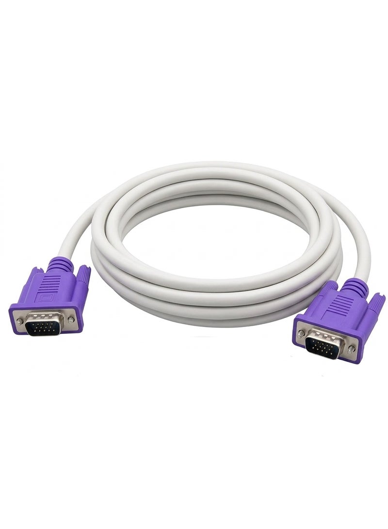 كابل VGA بطول 1.5 متر، ذكر إلى ذكر، مزود بفلتر فريد، متوافق مع أجهزة الكمبيوتر، جودة عالية - Image 1