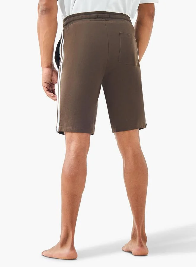 Splash FAV  Contrast Side Panel Lounge Shorts for Men | Best Price UAE