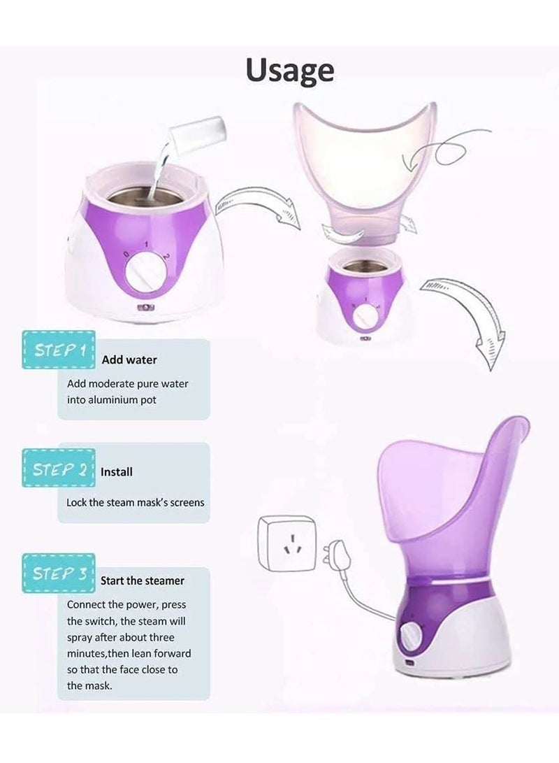 Mi Techo Portable Beauty Moisturizing Facial Steamer With LED Power Indicator And Steam Control - Image 5