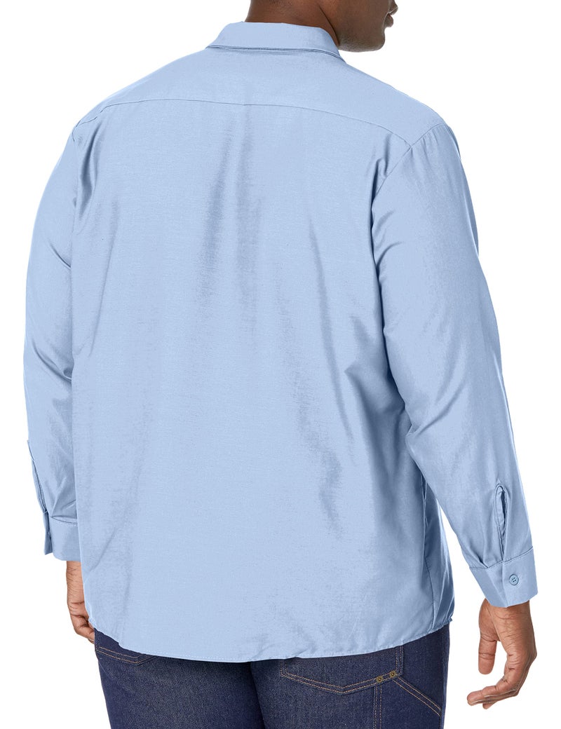 Red Kap Men's Industrial Work Shirt, Regular Fit, Long Sleeve, Light Blue, X-Large - Image 2