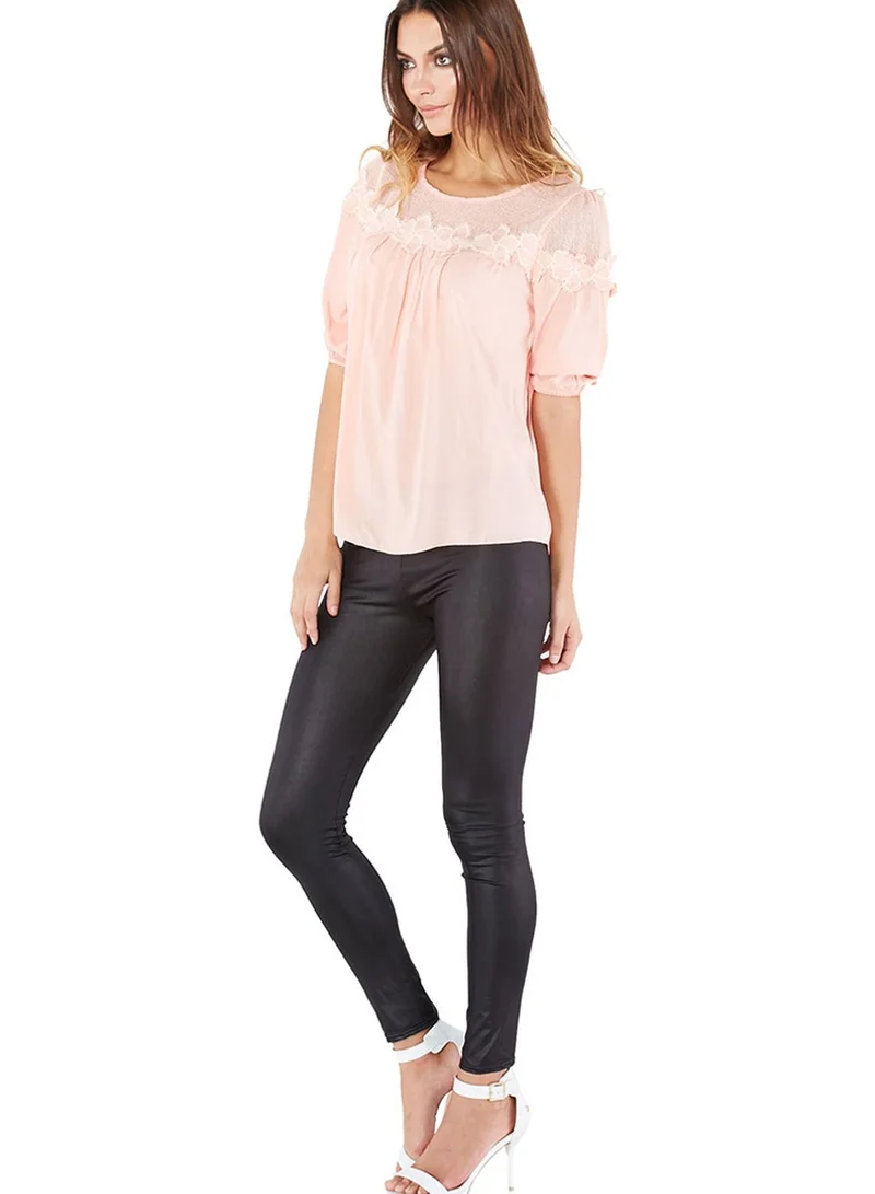 Ginger Lace Detailed Top