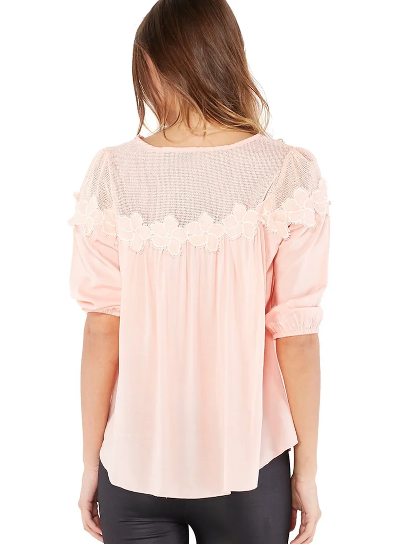 Ginger Lace Detailed Top