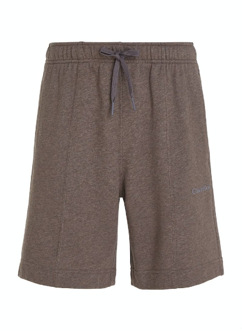 CALVIN KLEIN Men's Shorts - Knit Shorts - Sportswear - Cotton , Grey  - Image 2