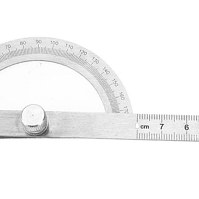 Stainless Steel Protractor Goniometer 0 180 Degree Angle Finder 15cm Ruler 80 120mm - Image 4