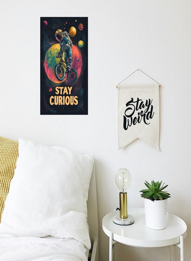 Korrazi Astronauts-Signs Outer-Space Metal-Arts Universe-Poster, Stay Curious, Space Planet Positive Wall Decor Plaque for Boys Kids Nursery, Game room 8 X 12 Inches - Image 4