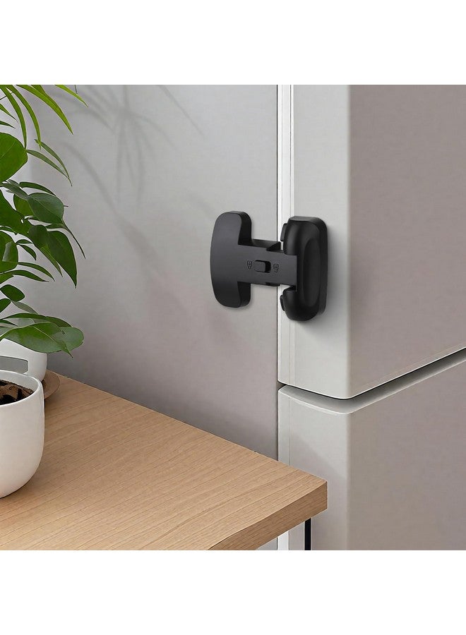 YCT Baby Proof Fridge Lock, Refrigerator Fridge Freezer Door Latch to Keep Closed, Automatically Lock While Closing The Door, Easy to Install (Grey 1PCS) - Image 1