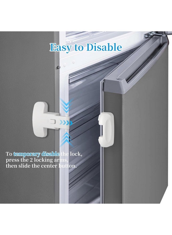YCT Baby Proof Fridge Lock, Refrigerator Fridge Freezer Door Latch to Keep Closed, Automatically Lock While Closing The Door, Easy to Install (Grey 1PCS) - Image 4