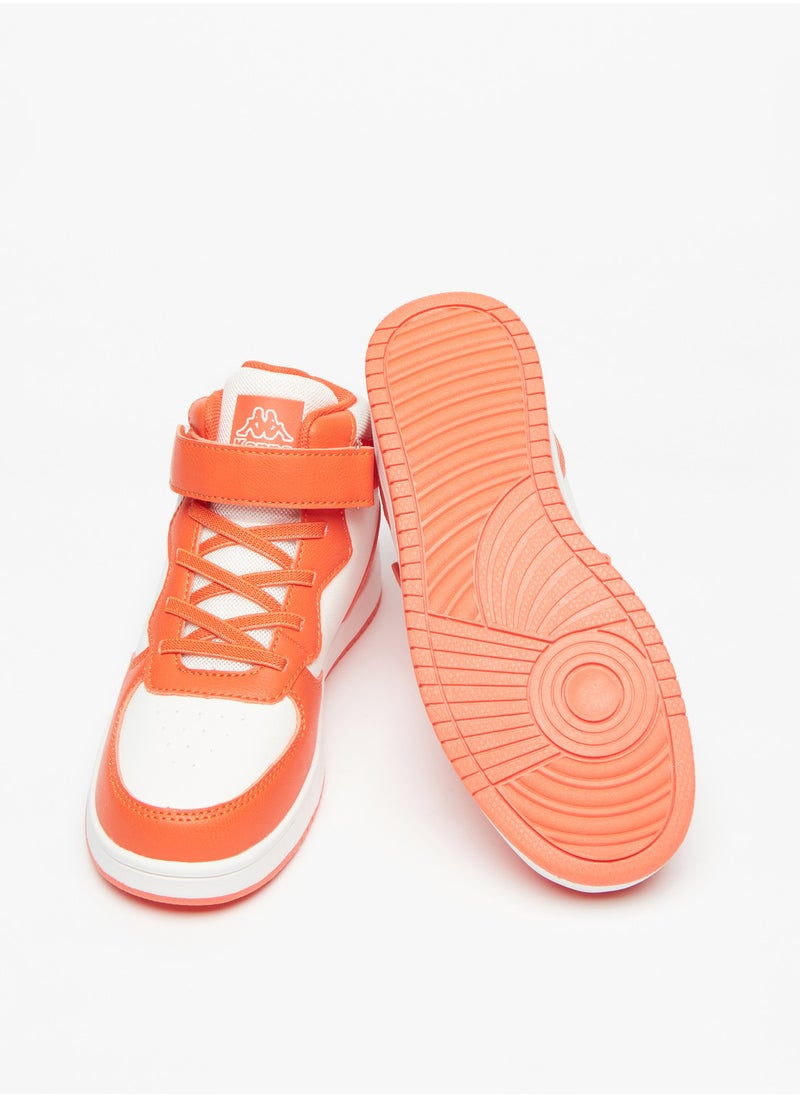 Kappa - Boys' Colourblock High Top Sneakers with Hook and Loop Closure - Image 1