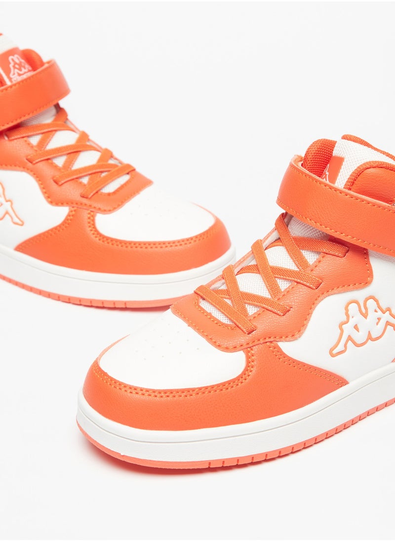 Kappa - Boys' Colourblock High Top Sneakers with Hook and Loop Closure - Image 1