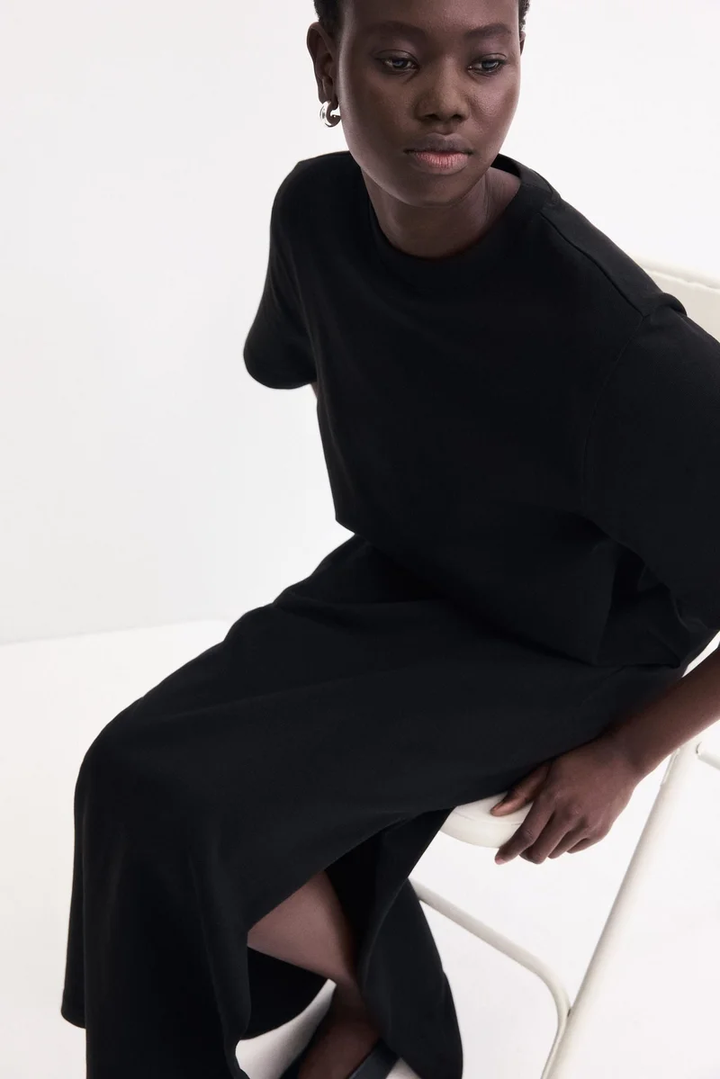 H&M Minimalist Black Maxi Dress