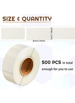 Zonon 500 Pieces Label Protector Clear Labels Clear Wafer Seals Waterproof Labels For Protecting Barcodes Numbers And Stickers (Rectangle3.14 X 1.18 Inch)  - Image 2