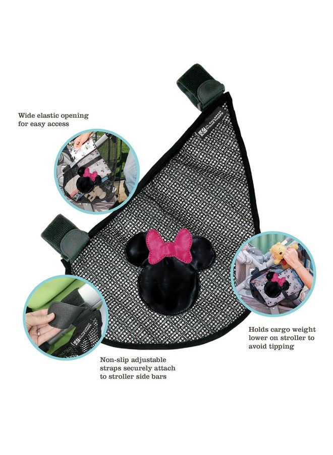 J.L. Childress J.L. Childress Disney Baby Side Sling Stroller Cargo Net, Stroller Organizer & Storage, Minnie Mouse  - Image 2