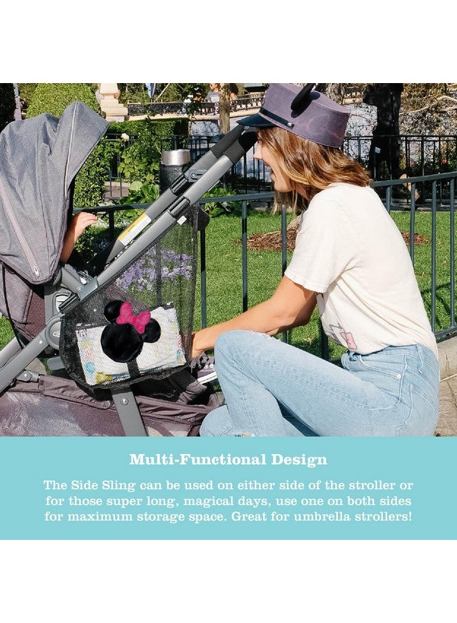 J.L. Childress J.L. Childress Disney Baby Side Sling Stroller Cargo Net, Stroller Organizer & Storage, Minnie Mouse  - Image 3