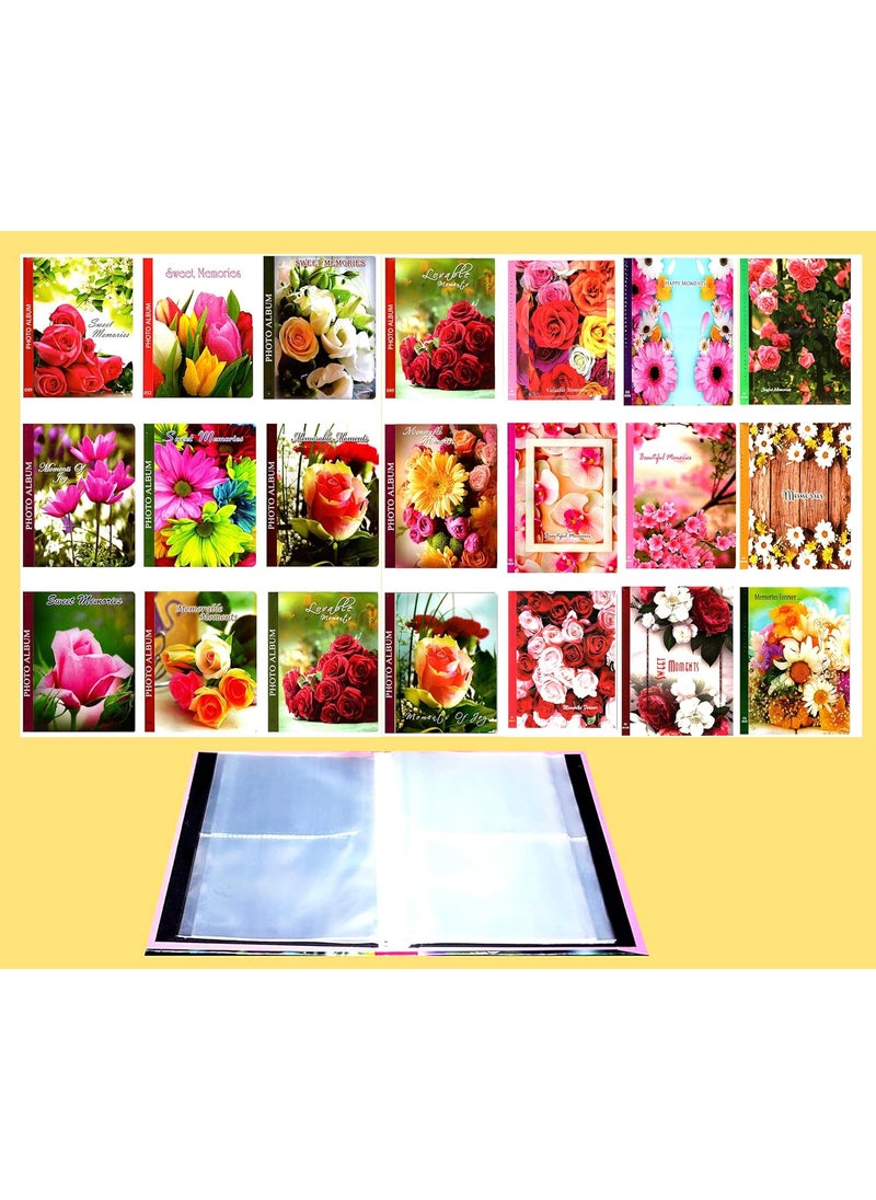 Generic ULTRAA ALBUMS Moisture free with160 PHOTOS Album Photo Size Supported 4X6 Multicolor Flower  - Image 5