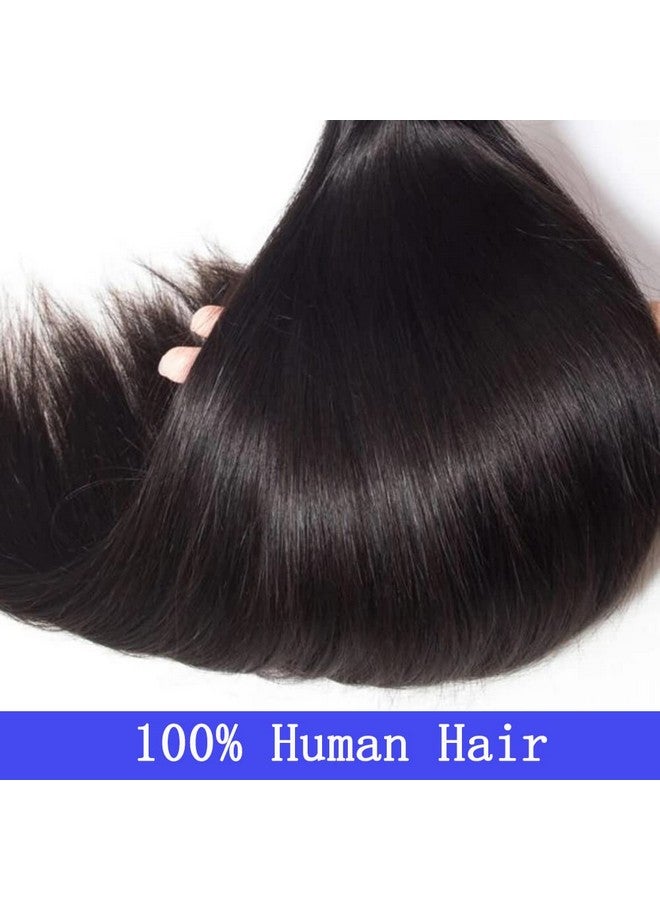 Cuckoo 16/18/20Inch 3 Bundles Hair Extensions Straight Weave Brazilian Hair Bundles 100% Unprocessed Virgin Brazilian Human Hair Natural Black Color Bundles - Image 5