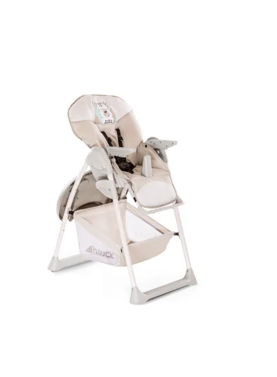هوك Grow - Along Highchair Sit N Relax, New - Born Attachment From Birth To 9 Kg , Toddler Seat Up To 15 Kg, Height - Adjustable, Foldable, Wheels, Play Arch, Tray, Basket - Beige