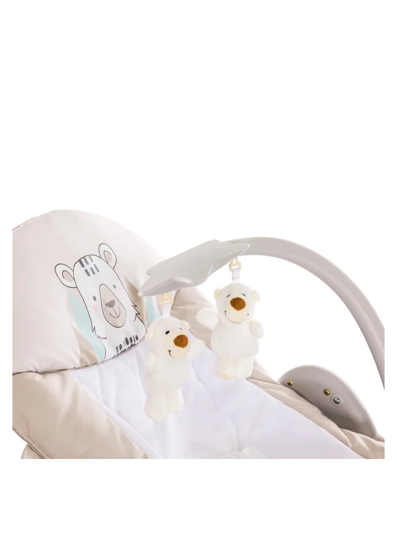 هوك Grow - Along Highchair Sit N Relax, New - Born Attachment From Birth To 9 Kg , Toddler Seat Up To 15 Kg, Height - Adjustable, Foldable, Wheels, Play Arch, Tray, Basket - Beige