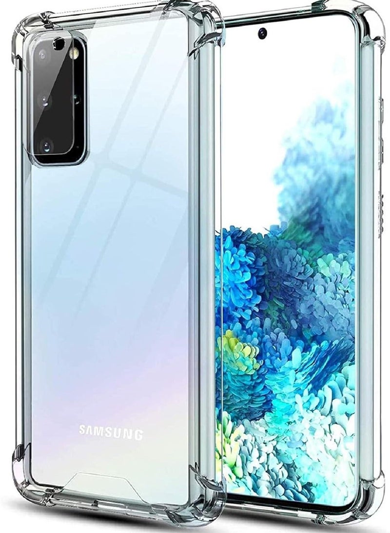 MUNTAQI Samsung Galaxy S20 Ultra Case Cover Protective Shock Absorption Bumper soft Transparent Case (Clear) - Image 1