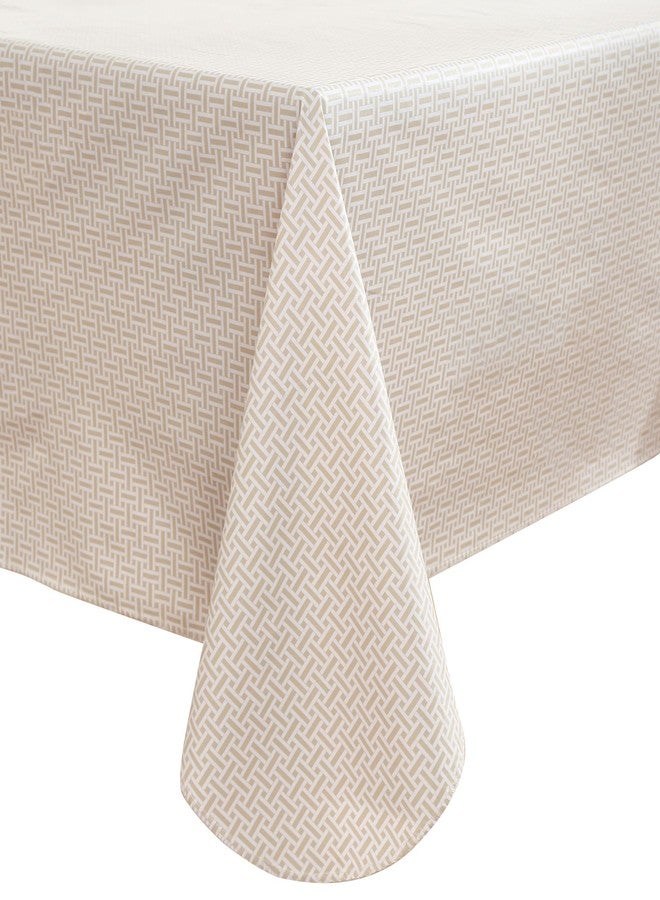 Walrus Heavy Duty Vinyl Tablecloth with Flannel Backing Waterproof Oil-Proof Plastic Table Cloth Stain-Resistant Wipeable Rectangle or Square Table Cover for Indoor and Outdoor (Weaving, 54X54 Inch) - Image 1