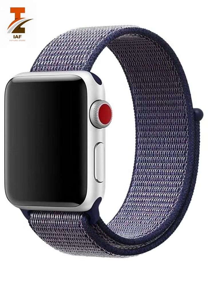 IAF Nylon Sport Band for apple Watch 45mm 44mm 42mm Soft Replacement Strap for Watch Series 7/ 6/ SE/ 5/4/3/2/1