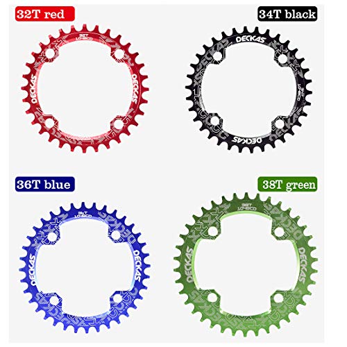 DECKAS Round Oval 104BCD 30T 32T 34T 36T 38T Narrow Wide Chainring Single Chainring for 6/7/8/9/10/11/12-Speed (Round Black, 30T) - Image 4