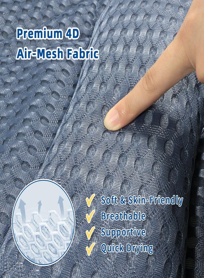 CONBELLA Bath Pillow, Bath Pillows for Tub Neck and Back Support, Bathtub Pillows for Head and Neck with 6 Strong Non-Slip Suction Cups, 4D Air Mesh, Bath Accessories Spa Gifts for Women(Blue) - Image 3