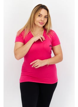 FILA Women Sportswear Fit Short Sleeve Training Top, Pink  - Image 1