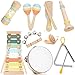 ZJEFUNS Baby Musical Instruments Set Wooden Montessori Toys for Toddlers 13 Percussion Instruments Set Modern Boho Music Toys for Kids Preschool Educational - Image 3