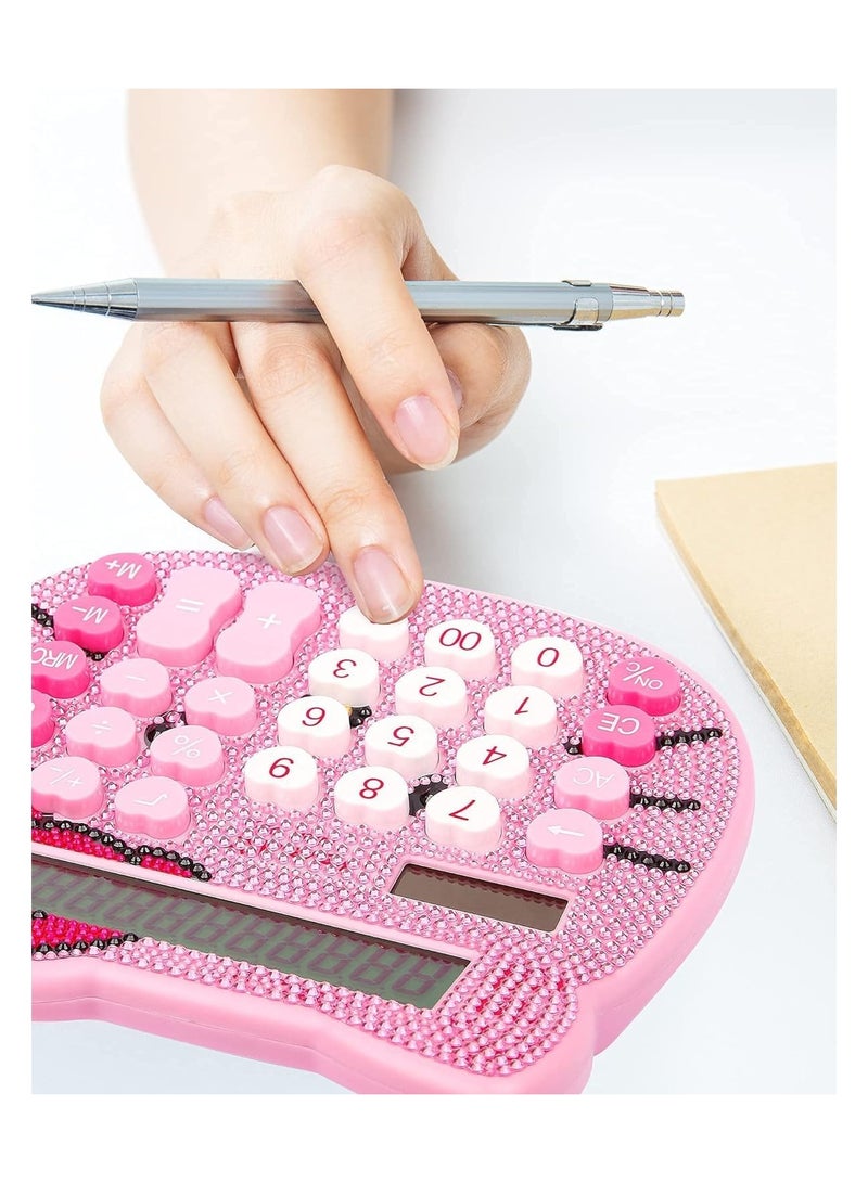 SYOSI Calculator Creative Cute Solar Energy Calculator 12 Digit Large LCD Display Handheld for Daily and Basic Office - Image 2