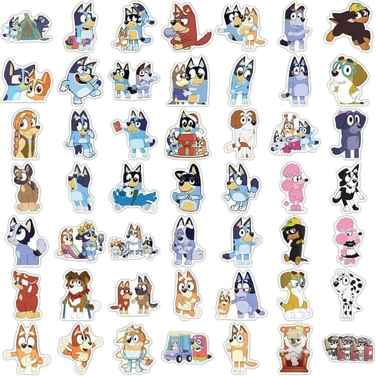 RAXO 100 Cartoon Stickers Colorful Aesthetic VSCO Vinyl/PVC Waterproof Decals for Water Bottle, Phone, Case, Laptop, Skateboard, Gift for Teens, Boys and Girls (Blue 100) - Image 4