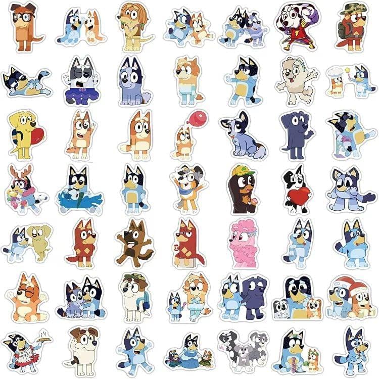 RAXO 100 Cartoon Stickers Colorful Aesthetic VSCO Vinyl/PVC Waterproof Decals for Water Bottle, Phone, Case, Laptop, Skateboard, Gift for Teens, Boys and Girls (Blue 100) - Image 3