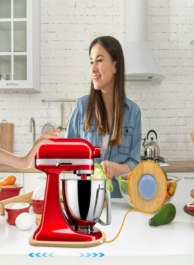 JAYOBGO Bamboo Mixer Slider Mat for KitchenAid Tilt Head 4.5-5 Qt Stand Mixer, Appliance Sliding Mat for Easy Movement and Countertop Protection - Image 4