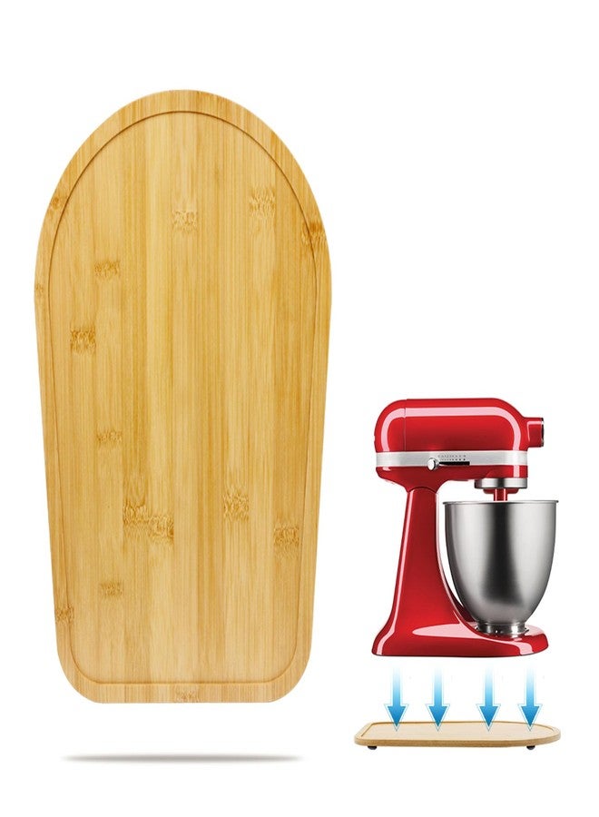 JAYOBGO Bamboo Mixer Slider Mat for KitchenAid Tilt Head 4.5-5 Qt Stand Mixer, Appliance Sliding Mat for Easy Movement and Countertop Protection - Image 1