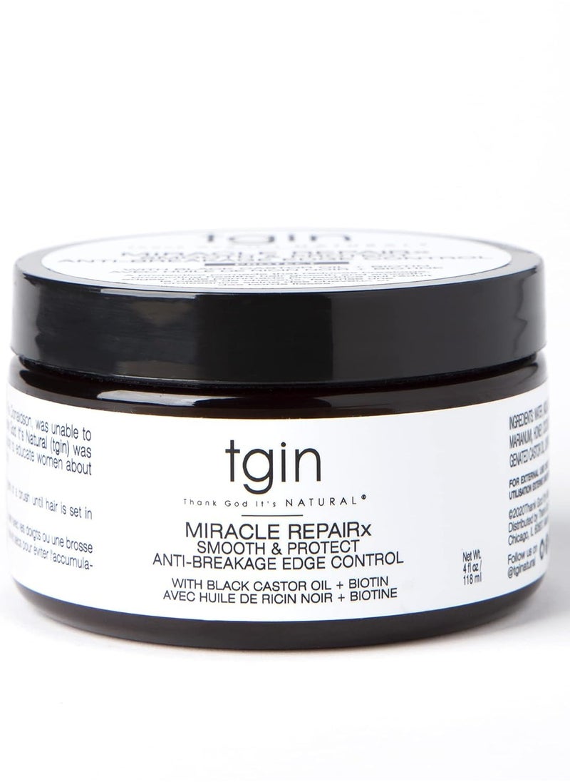 Thank God It's Natural - Thank God It's Natural tgin Miracle RepaiRx Smooth & Nourish Edge Control for For Damaged Hair - Repair - Protect - Restore - 4 ounces - Image 1
