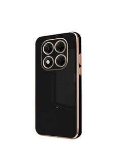 Generic for Redmi Note 14 Pro 5G / Xiaomi POCO X7 5G Case, Plating Soft Back Cover, Raised Full Camera Protection, Slim Thin TPU Mobile Phone Case for Redmi Note 14 Pro 5G / Xiaomi POCO X7 5G, Black 