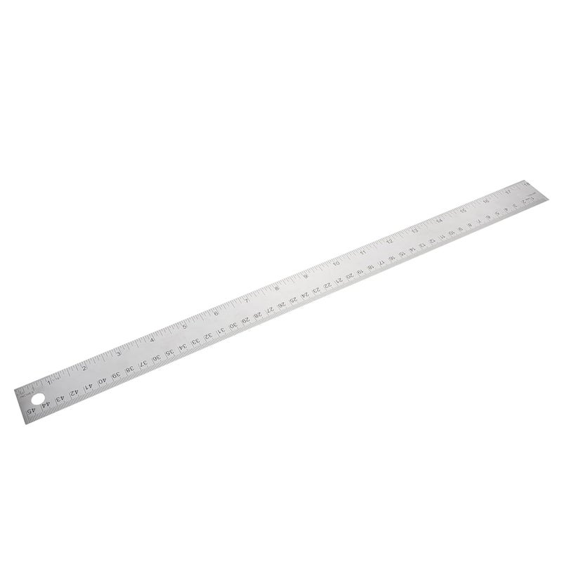 مسطرة قياس من الفولاذ المقاوم للصدأ بخلفية فلينية 15 سم 30 سم حافة مستقيمة أداة قياس للمهندسين - Image 1