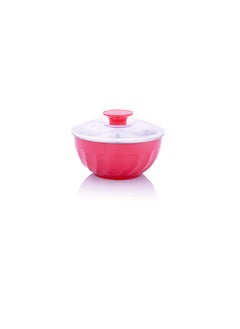 Nescro Nescro Mixing Serving Microwave Safe Stainless Steel Bowl 3 Pcs Set 60012001800 ML Pastel Red  - Image 4