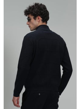 Lufian Amir Men's Cardigan Navy Blue  - Image 5