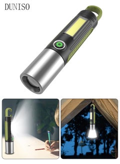 Rechargeable LED Flashlights with Side Light Handheld Flashlight with Zoomable 4 Modes Super Bright Flashlights for Emergencies Camping Hiking