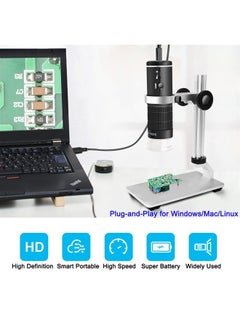 Jiusion WiFi USB Digital Microscope 50 to 1000x Wireless Magnification Endoscope 8 LED Mini HD Camera with Updated Stand Portable Case, Compatible with iPhone iPad Android Mac Windows Linux  - Image 1
