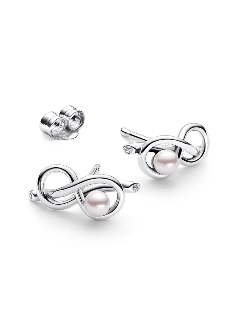 باندورا Infinity Knot Stud Earrings