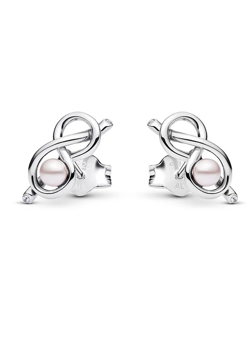 باندورا Infinity Knot Stud Earrings